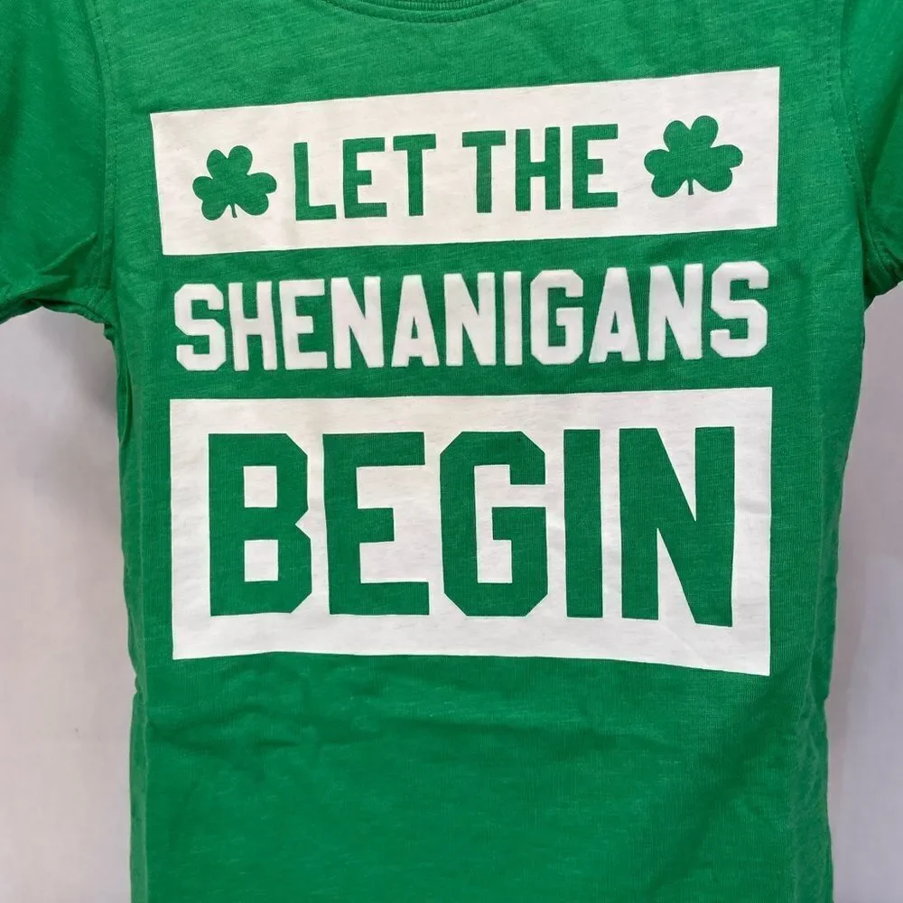 KELLY GREEN “LET THE SHENANIGANS BEGIN” T-SHIRT SIZE 3T NWT CARTER’s